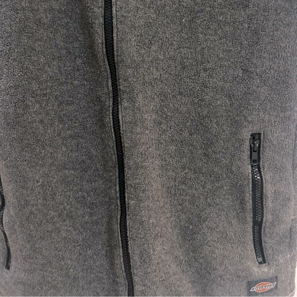 💫Dickies Carhartt Men’s Heather Textured Full-Zip Fleece Vest Gray - Picture 2 of 8